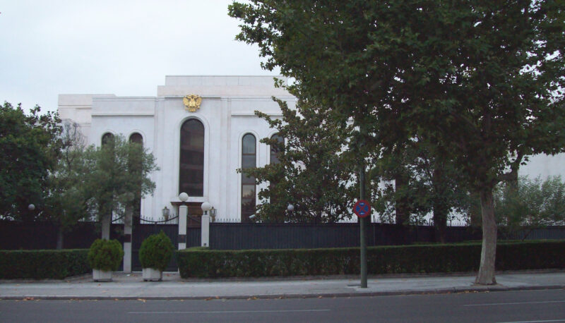 Russian Embassy in Spain capital city Madrid